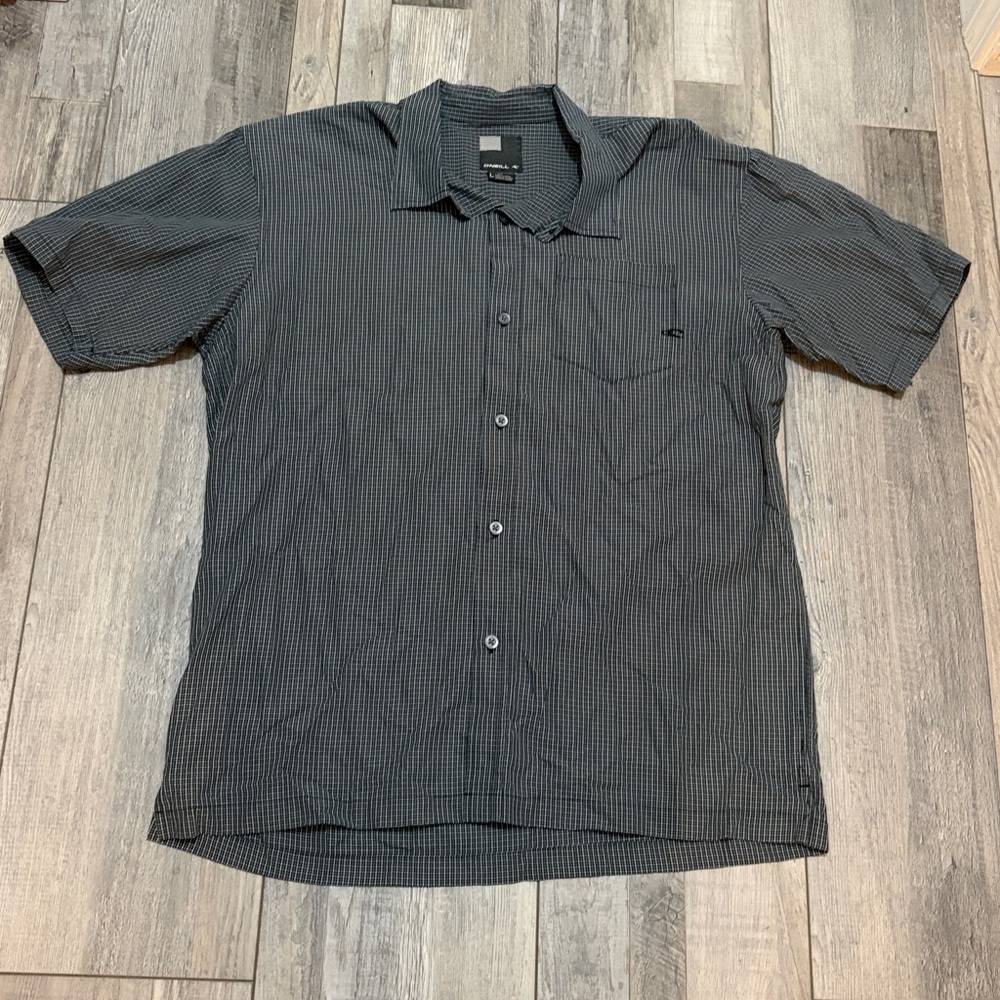 O'Neill Black and White Plaid Shirt